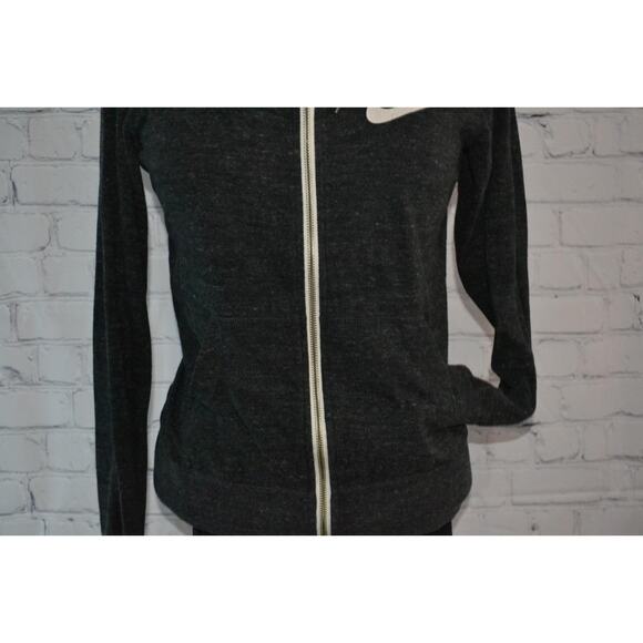 46237-a Nike Casual Athletic Jacket With Pocket Gray Cotton Size Medium Womens - Picture 5 of 8